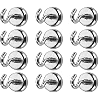 Ganchos Magnéticos - Imanes Gancho 20 mm de diámetro Imanes Magneticos- 9 KG Superfuerte Imanes con Gancho (12 Paquete)